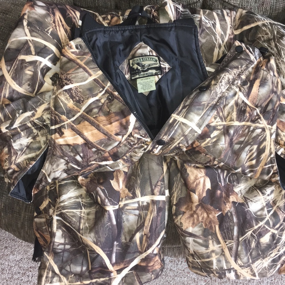 Men’s Field & Stream 2XL Insulated Camo Bibs